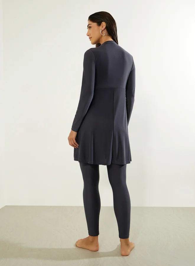 Styli  Pack of 2 - Full Sleeve High Neck Tunic and Leggings Burkini Set for Women | Best Price UAE