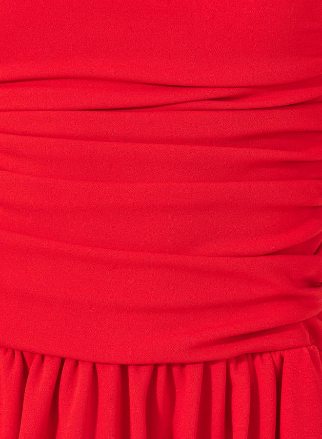 Styli Red Strapless Mini Dress - Image 4