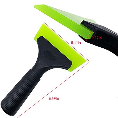 WedFeir Small Squeegee with 5 Inch Green Rubber Window Tint Squeegee, Mini Wiper Window Tinting Tools with Non-Slip Handle for Car, Glass, Mirror, Shower, Auto,Windows. (Green) - Image 5
