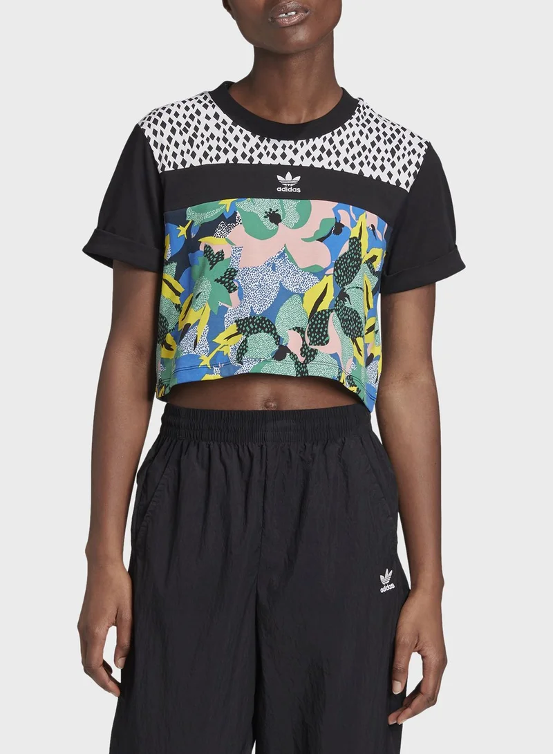 adidas Originals Cropped Graphics Casual Women's T-Shirt