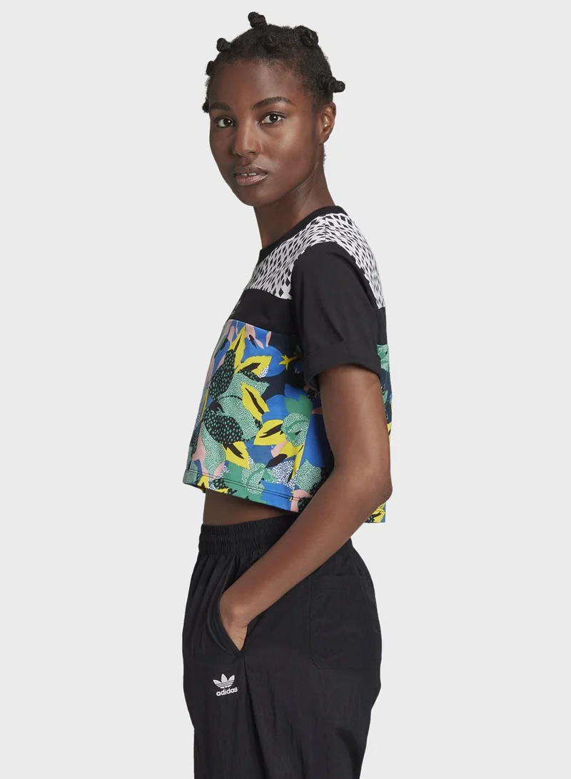 adidas Originals Cropped Graphics Casual Women's T-Shirt