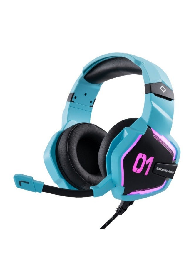 General - Hatsune Miku wired gaming headset, high-fidelity sound quality and noise reduction function, brings an immersive gaming experience - Image 1