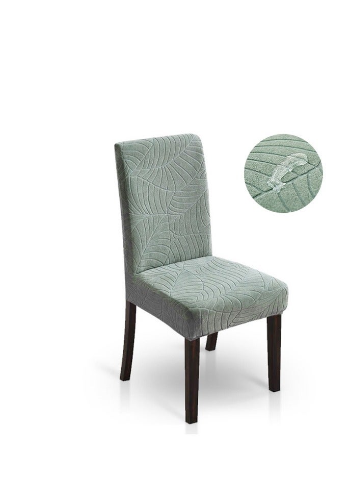 Y&D Chair Covers for Dining Room  Solid Stretch Covers Washable Kitchen Slip Jacquard Parson   Chairs Seat Slipcover - Image 2