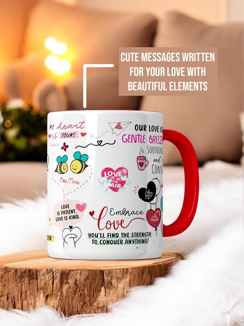 SINCE 7 STORE Love Mug for Partner & Valentine Greeting Card,Husband, Wife, Boyfriend, Girlfriend, Couple - Unique Love Gift - Microwave & Dishwasher Safe Cup - Image 3