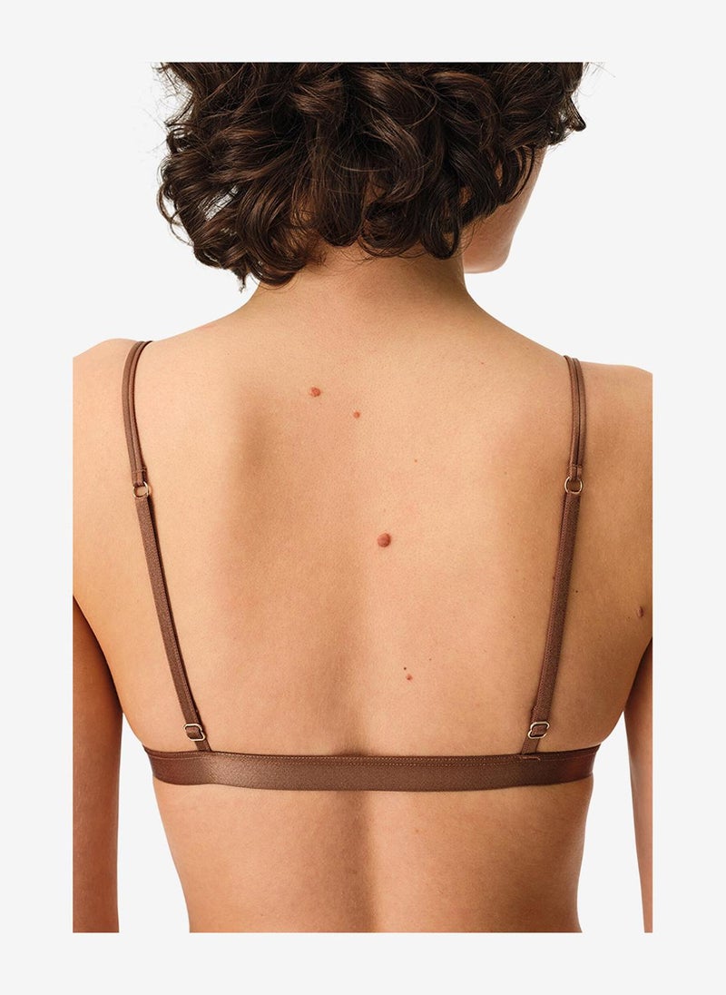 Penti Women Micro Lace Triangle Brown Wireless Bra - Image 4