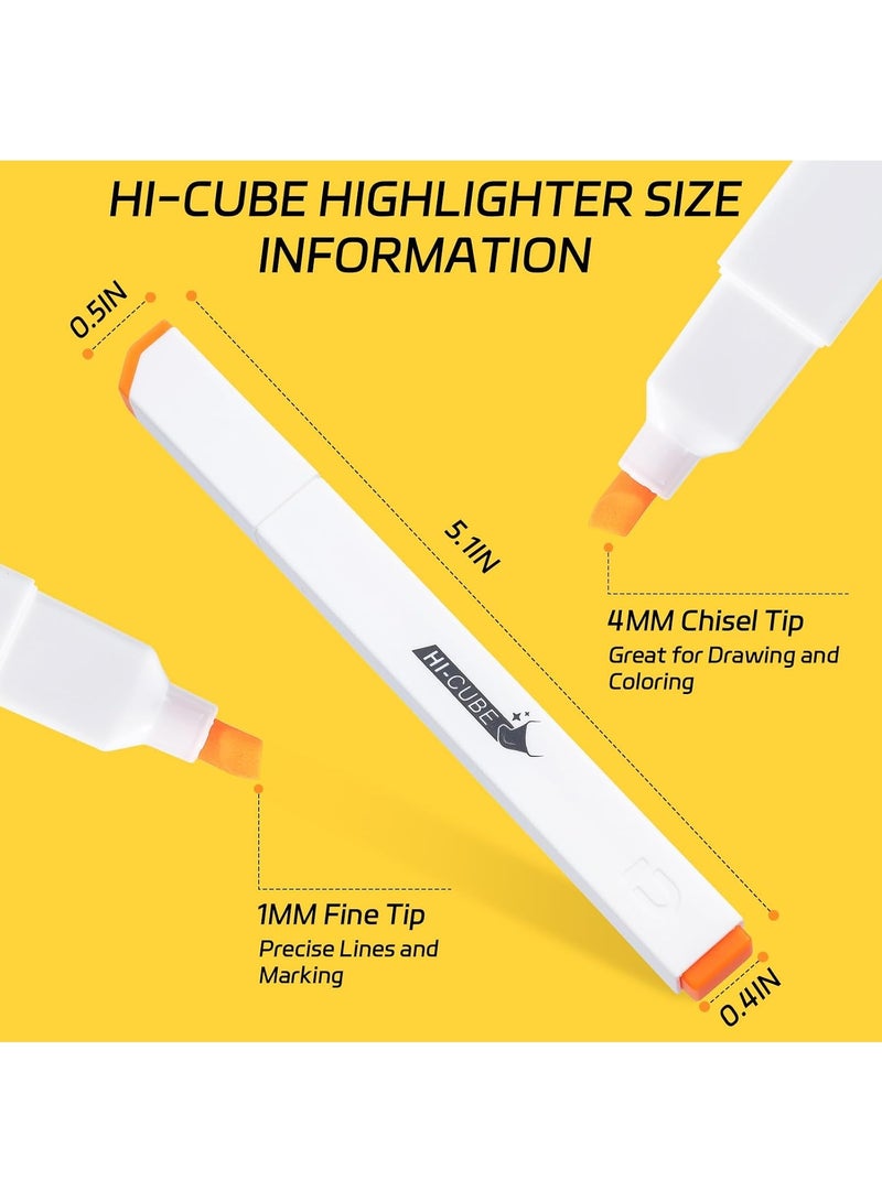 M&G HI-CUBE Pastel Highlighters, 6-Pack Soft-Nib Chisel Tip, No Bleed Quick-Dry Ink - Image 5