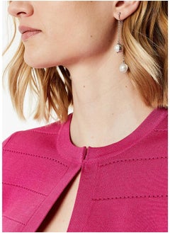 Karen Millen Logo Pearl Double Drop Earrings  - Image 5