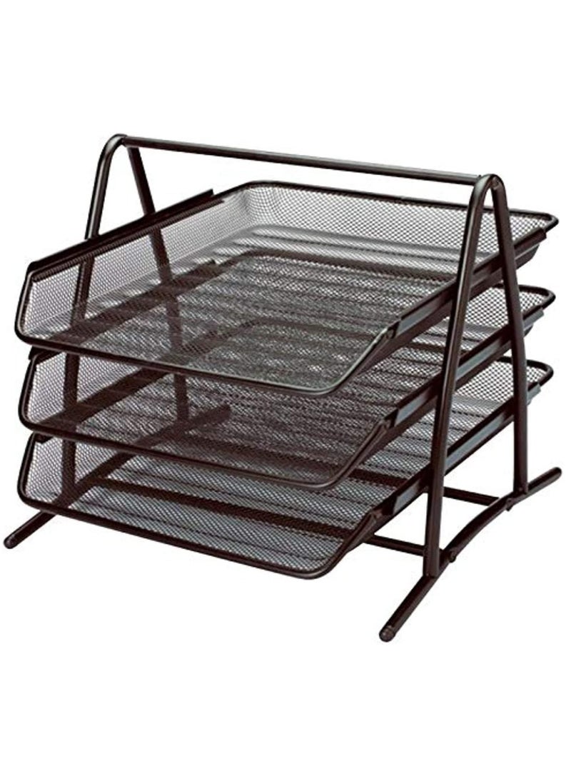 ELTRAZONE 3 Layer Metal Paper Tray (Black) - Image 1