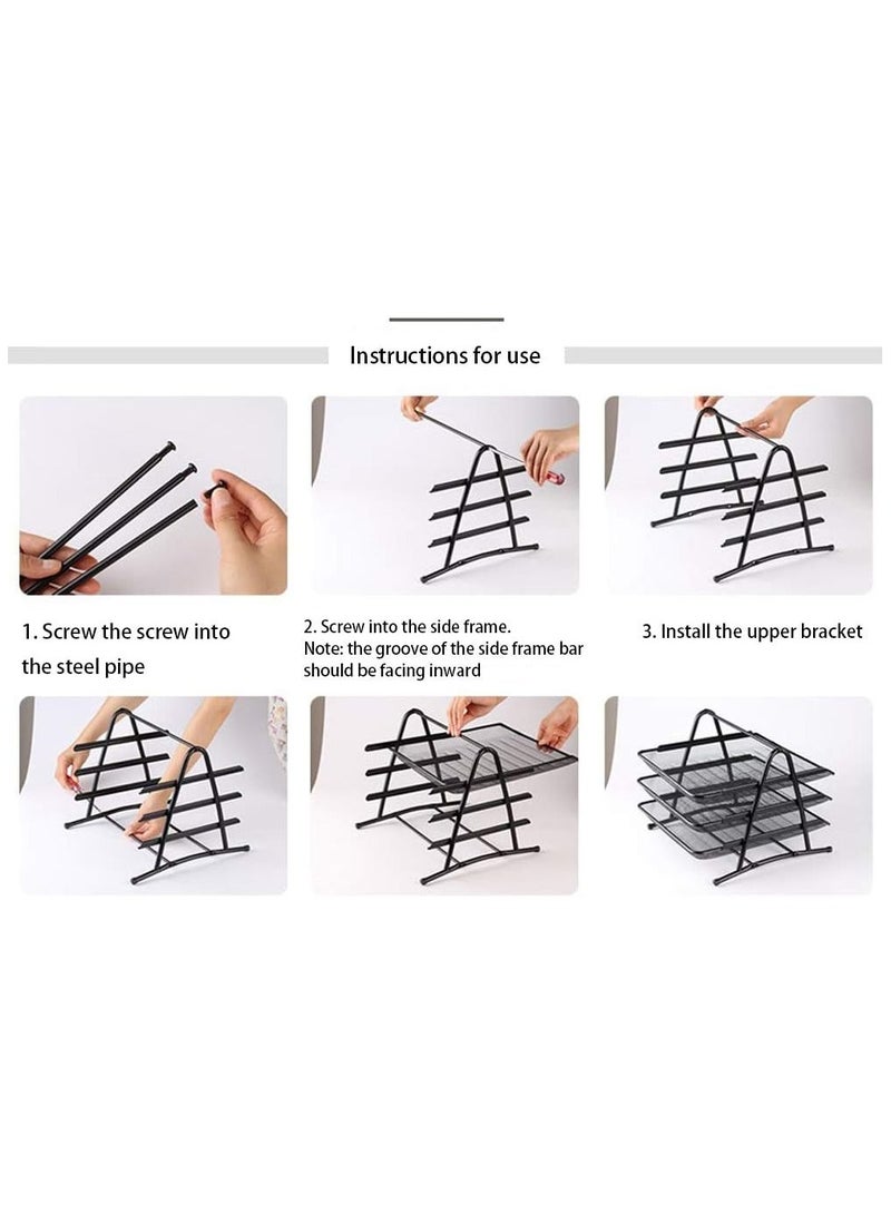 ELTRAZONE 3 Layer Metal Paper Tray (Black) - Image 4