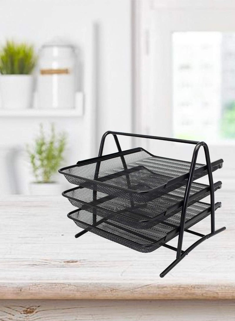 ELTRAZONE 3 Layer Metal Paper Tray (Black) - Image 3