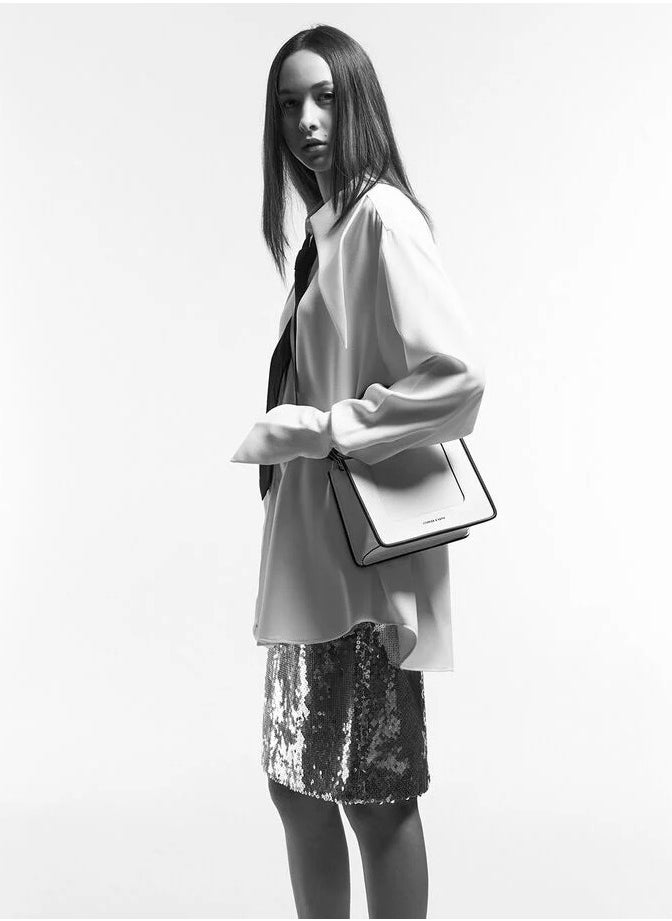 Charles & Keith Charles & Keith Mini Daylla Tote Bag & Crossbody Bag - Cream  - Image 2