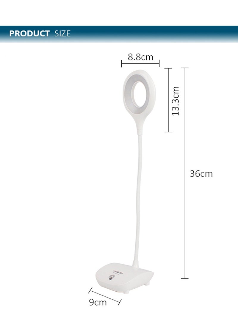 ويداسي مصباح قراءة LED مع تحكم باللمس، مرن للرقبة، شحن USB، 3 مستويات سطوع، للمنزل والمكتب، إضاءة للعناية بالعين WD-6039 - Image 4