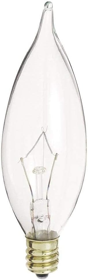 KOR عبوة من 12 لمبة شاندليير 25 واط قاعدة شمعة E12 طرف لهب 120 فولت قابلة للتعتيم - Image 5