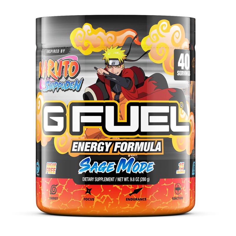 G Fuel Sage Mode Energy Drink Powder, Pre Workout Caffeine Mix for Gaming, Sugar Free Focus Amino, Vitamin + Antioxidants, 9.9oz (Grapefruit + White Peach, 40 Servings) - Image 1