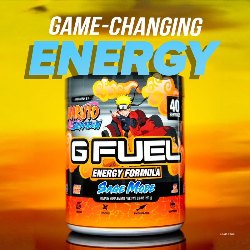 G Fuel Sage Mode Energy Drink Powder, Pre Workout Caffeine Mix for Gaming, Sugar Free Focus Amino, Vitamin + Antioxidants, 9.9oz (Grapefruit + White Peach, 40 Servings) - Image 4