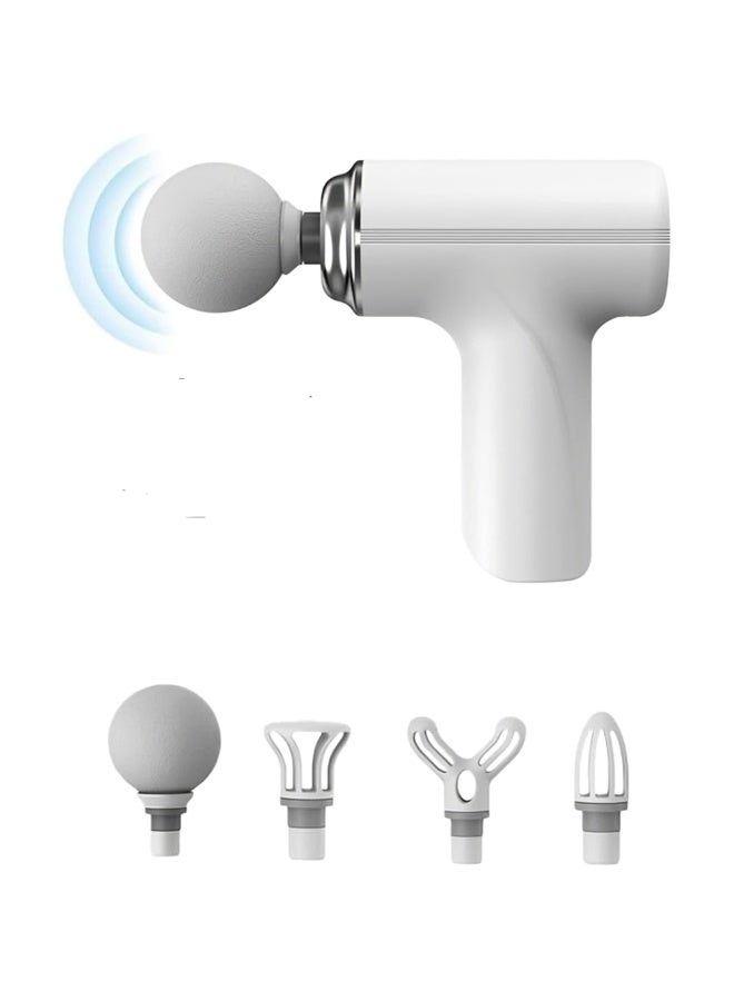 Relax Smart Deep Tissue Massage Gun – Portable Muscle Massager for Athletes with 32 Adjustable Speeds and 4 Interchangeable Massage Heads for Full Body Pain Relief - Image 1