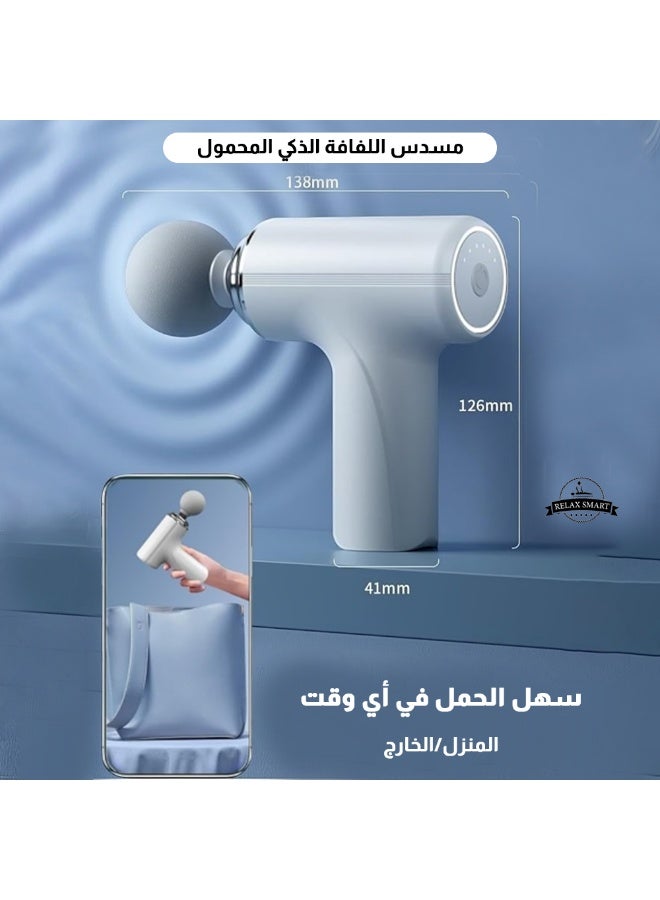 Relax Smart Deep Tissue Massage Gun – Portable Muscle Massager for Athletes with 32 Adjustable Speeds and 4 Interchangeable Massage Heads for Full Body Pain Relief - Image 3