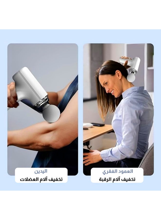 Relax Smart Deep Tissue Massage Gun – Portable Muscle Massager for Athletes with 32 Adjustable Speeds and 4 Interchangeable Massage Heads for Full Body Pain Relief - Image 5