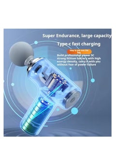 Relax Smart Mini Massage Powerful Fascial Portable Deep Tissue Percussive Muscle Back Head Massager for Pain Relief with 4 Massage Heads, 6 Massage Speeds, High Intensity Vibration Rechargeable.  - Image 4
