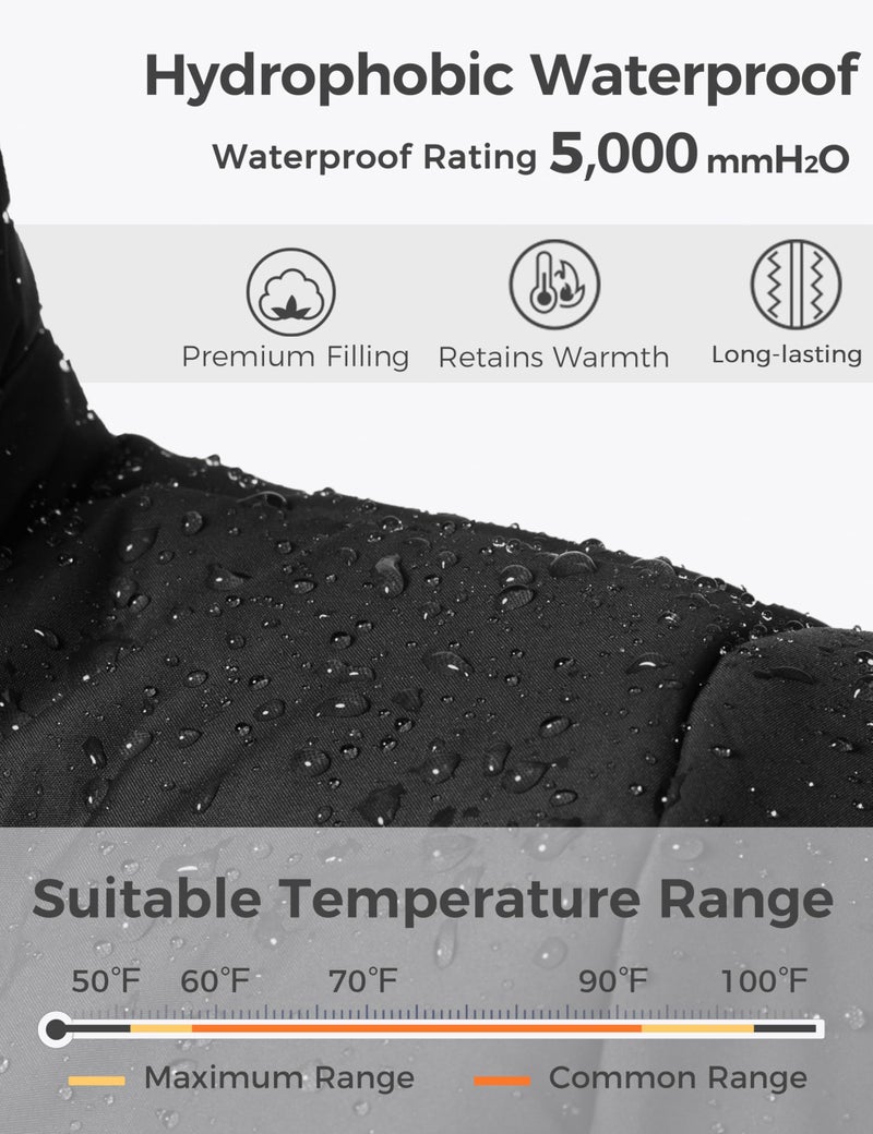 wantdo Women's Quilted Winter Coat Warm Puffer Jacket Thicken Parka with Removable Hood Black X-Large - Image 5