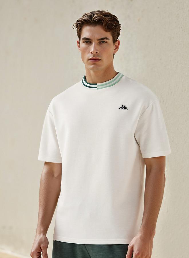 Kappa Logo Print T-shirt with Contrast Trim - Image 1