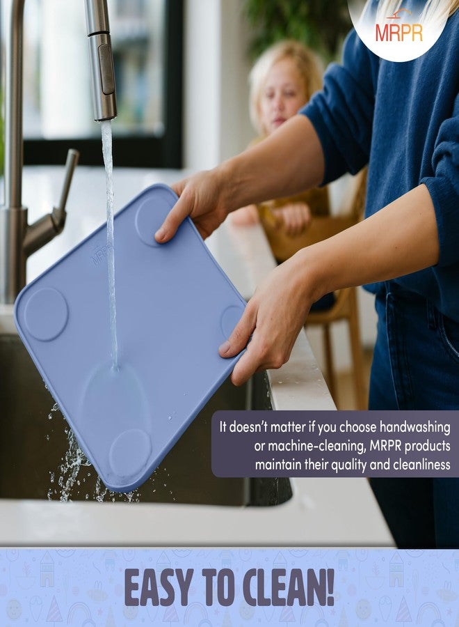 MRPR Silicone Suction Placemats for Toddlers – BPA-Free, Non-Slip, Dishwasher-Safe – Raised Edges, Travel Bags, Heat-Resistant – Mess-Free Mealtime for Home & On-The-Go - Image 4