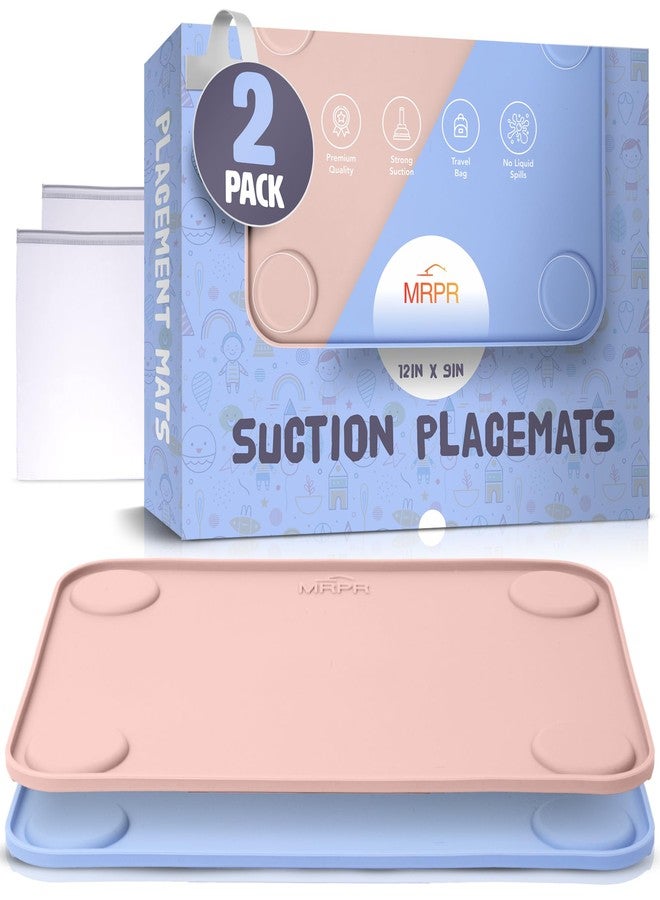 MRPR Silicone Suction Placemats for Toddlers – BPA-Free, Non-Slip, Dishwasher-Safe – Raised Edges, Travel Bags, Heat-Resistant – Mess-Free Mealtime for Home & On-The-Go - Image 3