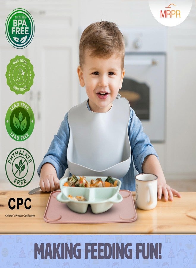 MRPR Silicone Suction Placemats for Toddlers – BPA-Free, Non-Slip, Dishwasher-Safe – Raised Edges, Travel Bags, Heat-Resistant – Mess-Free Mealtime for Home & On-The-Go - Image 2