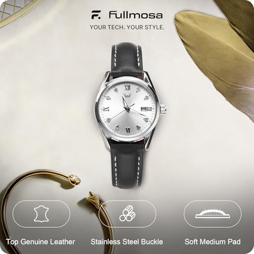 Fullmosa Watch Band, Quick Release Leather Watch Strap for Men Women, Replacement Bands Width 12mm 14mm 16mm 18mm 19mm 20mm 21mm 22mm 24mm - Image 2