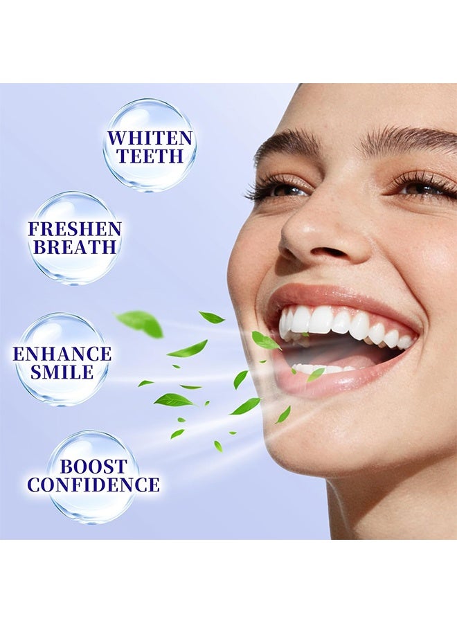 Feimuko 7D White Teeth Whitening Strips, V34 Teeth Whitening Strips, Purple Tooth Whitening, Tooth Stain Treatment, Gum Care & Stain Removal, Removes Yellow Stains & Bad Breath, Combining Whitening And Colour Correction 7 Treatments - Image 4