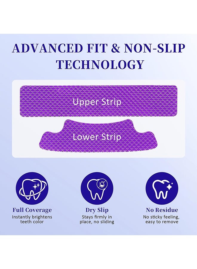 Feimuko 7D White Teeth Whitening Strips, V34 Teeth Whitening Strips, Purple Tooth Whitening, Tooth Stain Treatment, Gum Care & Stain Removal, Removes Yellow Stains & Bad Breath, Combining Whitening And Colour Correction 7 Treatments - Image 5