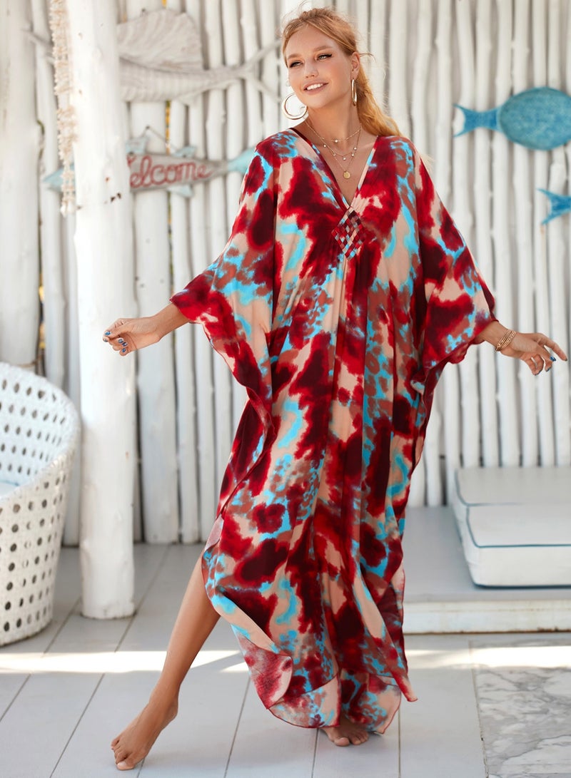 إسكدنيا قميص غطاء الشاطئ الكبير والتنورة الطويلة - Image 2