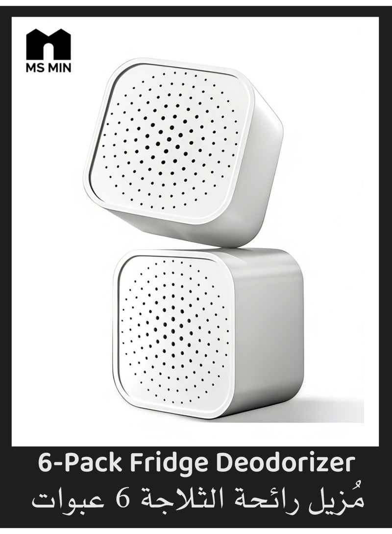MS MIN Refrigerator Deodorizer Box 6-Pack | Activated Carbon Odor Eliminator & Dehumidifier | Reusable Fridge Odor Absorber - Image 1