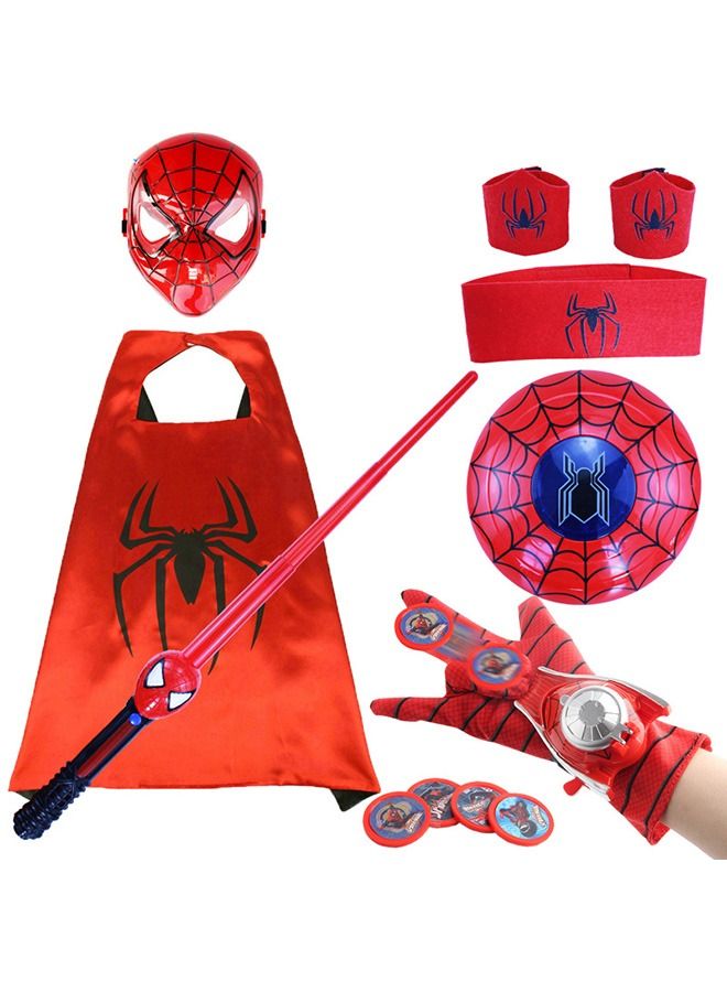 Superhero Spiderman Double Sided Cape And Mask Themed Party Fancy Dress Cosplay Costume One Size