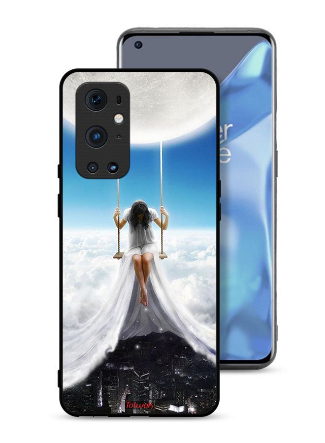 Tolwak OnePlus 9 Pro 5G Protective Case Cover Moon Clouds Town Art  - Image 1