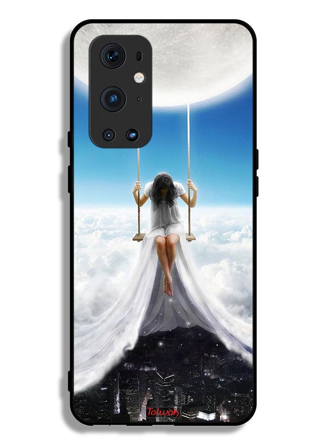 Tolwak OnePlus 9 Pro 5G Protective Case Cover Moon Clouds Town Art  - Image 2