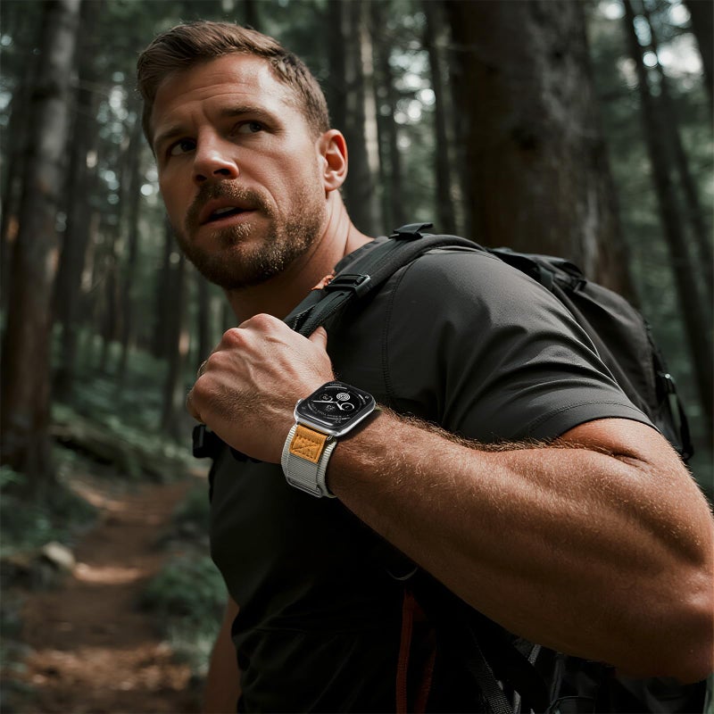 SUNFWR Rugged Nylon Band for Apple Watch 42mm(Series 11/10) 41mm 40mm 38mm Men,Velcro Tactical Military Strap for iWatch Series 11/10/9/8/7/6/5/4/3/2/1/SE - Image 3