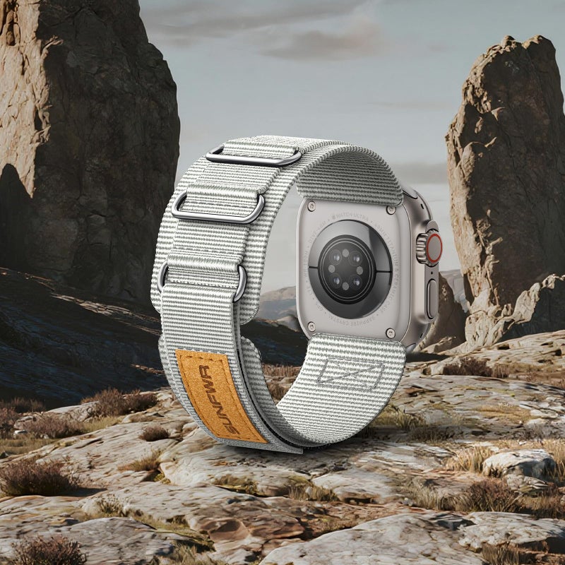 SUNFWR Rugged Nylon Band for Apple Watch 42mm(Series 11/10) 41mm 40mm 38mm Men,Velcro Tactical Military Strap for iWatch Series 11/10/9/8/7/6/5/4/3/2/1/SE - Image 2