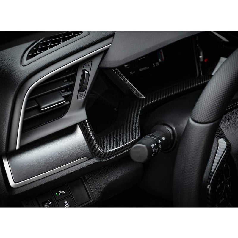 Thenice for 10th Gen Civic Dash Board Instrument Panel Dashboard Trim Cover Interior Decal Accessories Compatible with Honda Civic 2021 2020 2019 2018 2017 2016 -Carbon Fiber Grain - Image 4