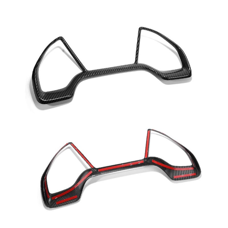 Thenice for 10th Gen Civic Dash Board Instrument Panel Dashboard Trim Cover Interior Decal Accessories Compatible with Honda Civic 2021 2020 2019 2018 2017 2016 -Carbon Fiber Grain - Image 2