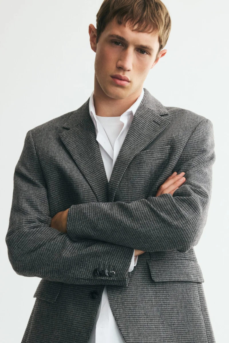 H&M  Relaxed Fit Wool-blend jacket for Men | Best Price UAE