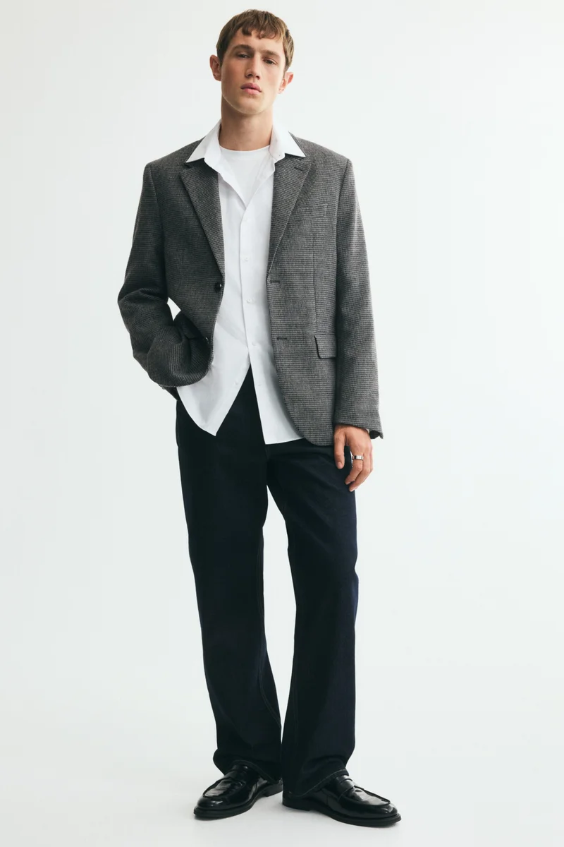 H&M  Relaxed Fit Wool-blend jacket for Men | Best Price UAE