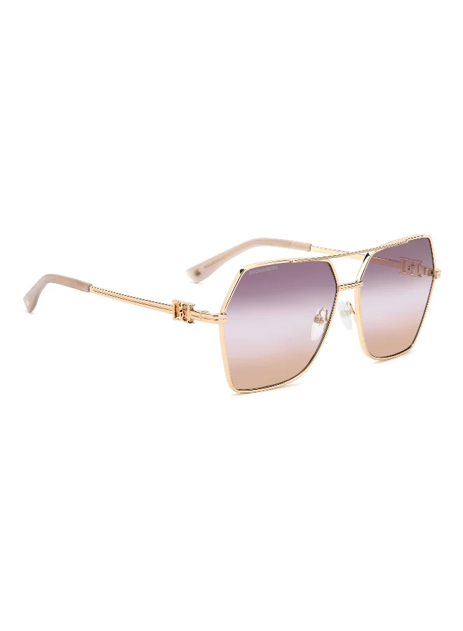 ديسكويرد2 DSQUARED2 D2 0206/S Sunglasses Gold Butterfly