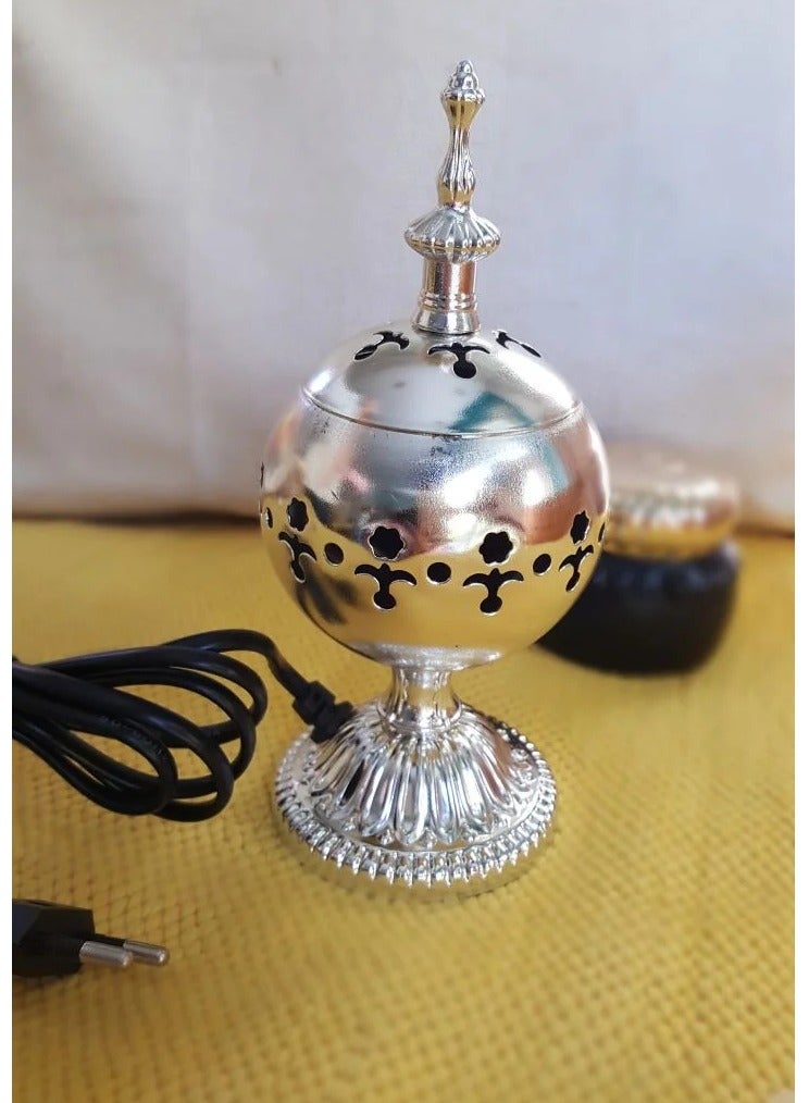 Luxury Metal Incense Burner Suitable for Incense Sticks and Resin Incense, Height 17.5cm - Image 2