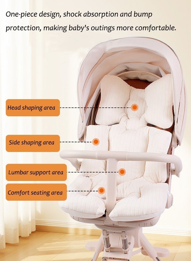 Aissiora Stroller seat cushion Infant high chair seat cushion Stroller spine pads Available on both sides High resilience Universally applicable in all seasons - Image 4