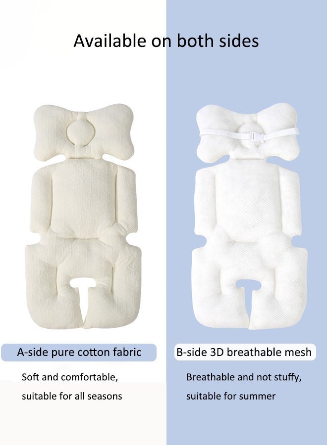 Aissiora Stroller seat cushion Infant high chair seat cushion Stroller spine pads Available on both sides High resilience Universally applicable in all seasons - Image 5