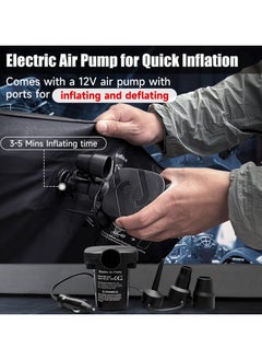 ABJ Car Travel Air Mattress Bed, Inflatable SUV Truck Air Mattress Back Seat Camping Bed Thickened Car Sleeping Pad for Travel, Car Bed SUV Mattress with Car Air Pump 2 Pillows  - Image 5