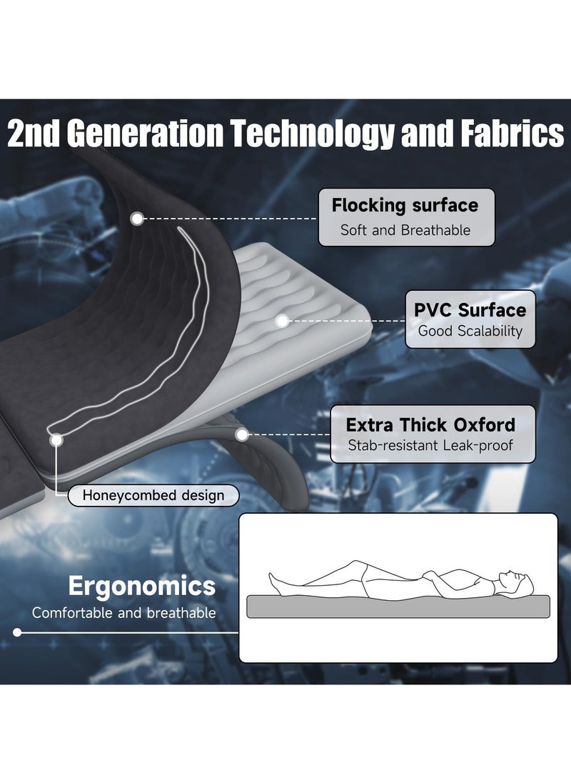 Car Travel Air Mattress Bed, Inflatable SUV Truck Air Mattress Back Seat Camping Bed Thickened Car Sleeping Pad for Travel, Car Bed SUV Mattress with Car Air Pump 2 Pillows
