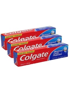 Colgate 3-Piece Maximum Cavity Protection Toothpaste Red 120ml 