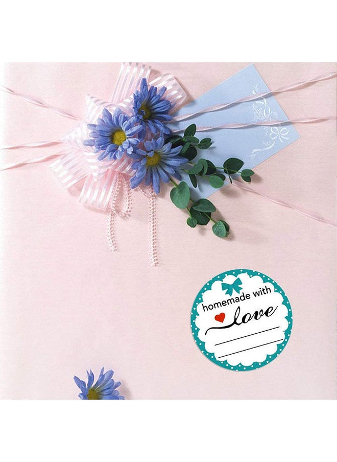 Wownect Homemade with Love Round [1inch][500 Stickers] Labels For Envelope Seals Packing Seals cards Gift Boxes Shopping Bags Bouquets Cardboard Decoration  - Image 2